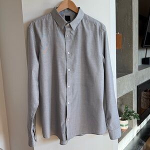 H&M Light Gray Button Down Shirt, slim fit
